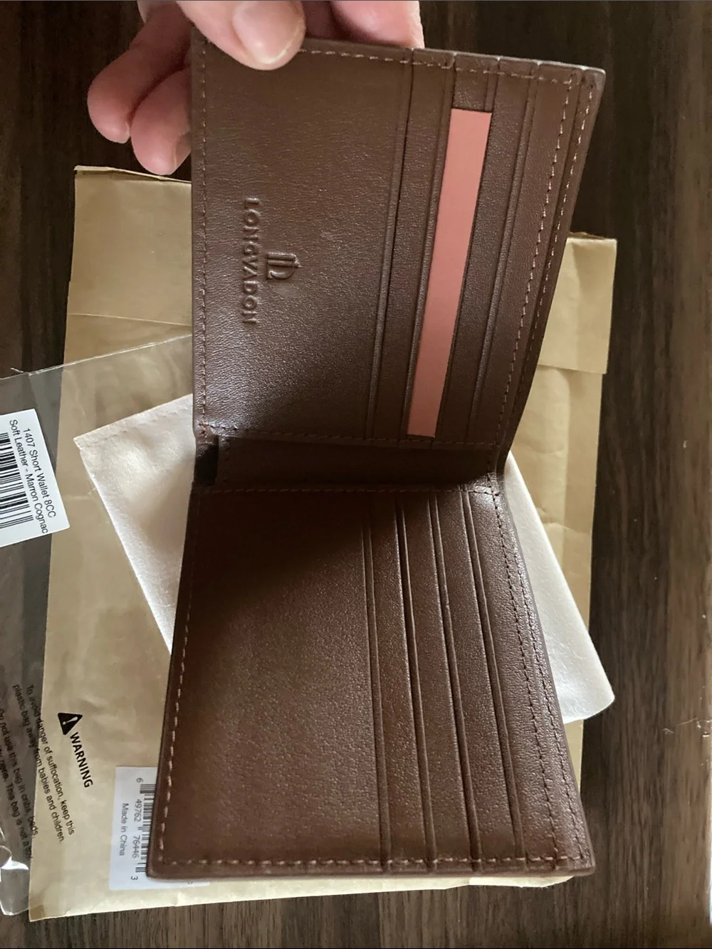 Longvadon Brown Leather Wallet for Men NIP